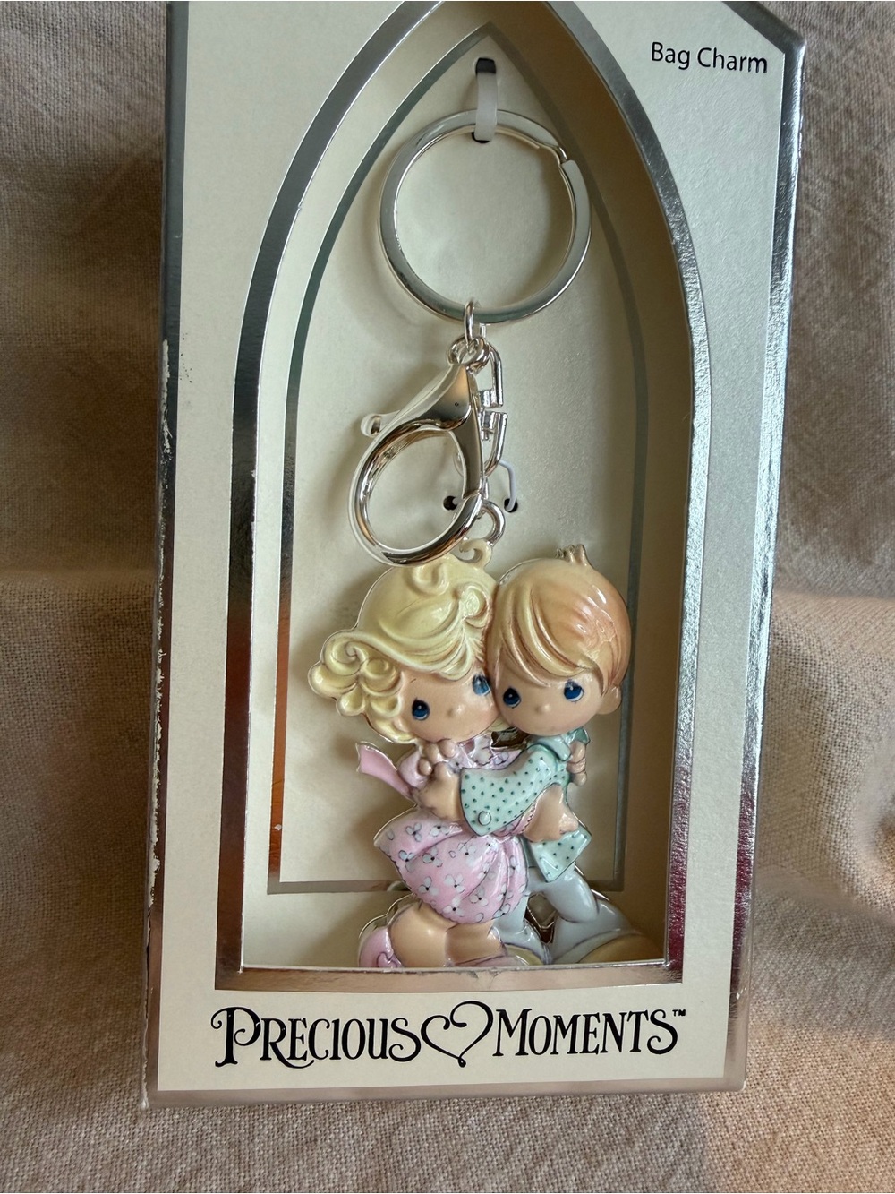 NWT~ Precious Moments  Girl & Boy Keychain Bag Charm